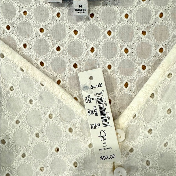 NWT Madewell Eyelet Shirt - Picture 5 of 10